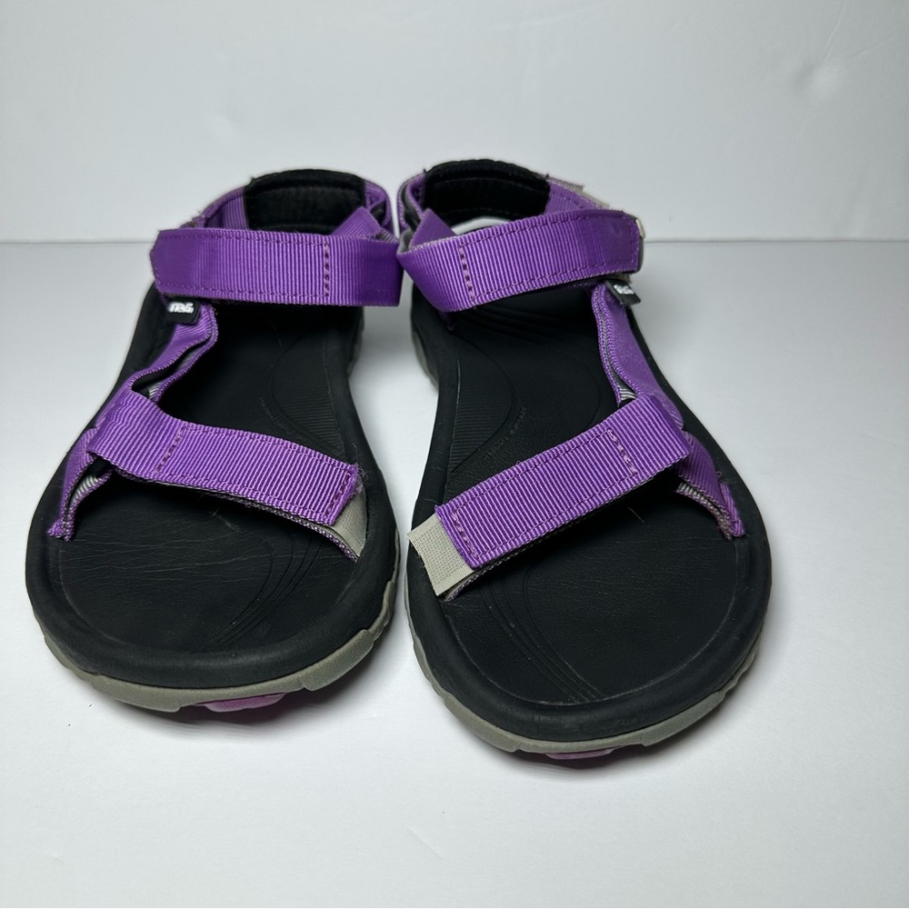 Teva Purple and Gray Strap on Sandals Size Women 6 Youth 5 - Picture 3 of 7